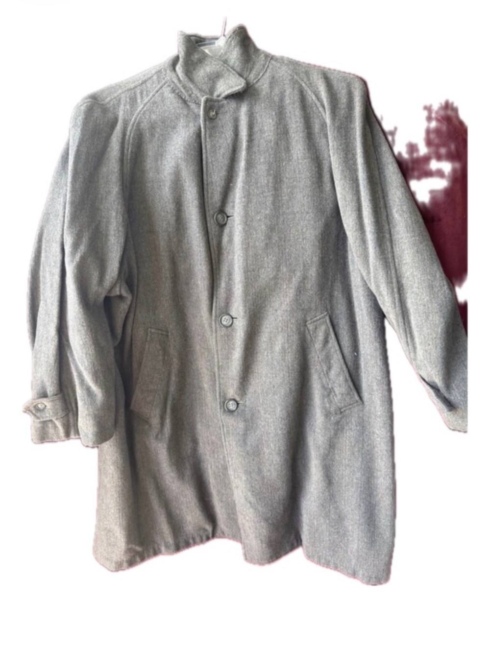 Vintage Wool Blend Coat - Classic Button Front Jacket